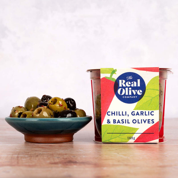 Real Olive Company Chilli Garlic & Basil Olives