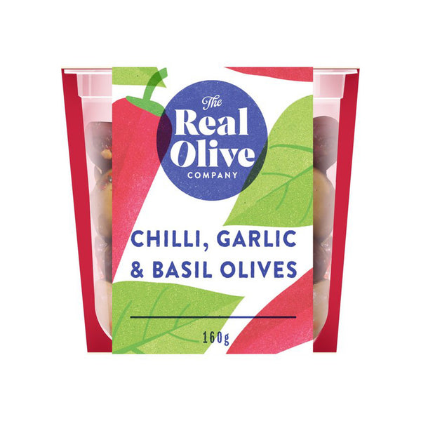 Real Olive Company Chilli Garlic & Basil Olives