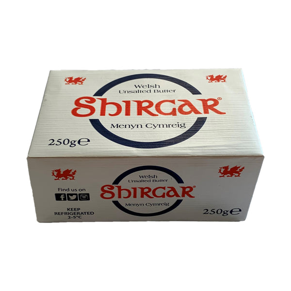 Shirgar Welsh Unsalted Butter block - 250g